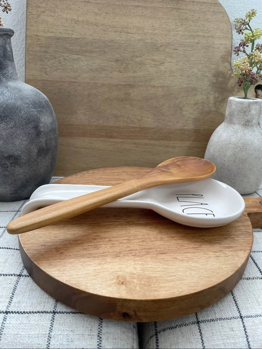 SALE! NWOT Rae Dunn White Ceramic 'PLACE' Spoon Rest - Home Dining 10”